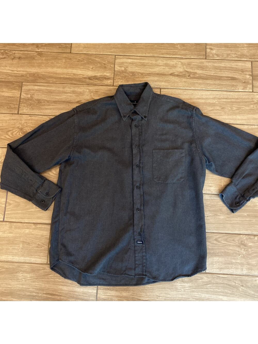 Vintage Ermenegildo Zegna Soft Men’s Shirt Size XL, 100% Cotton Flannel
